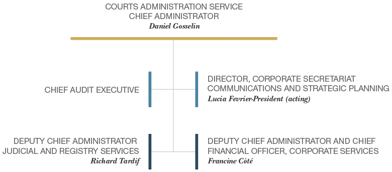 Organizational Structure of the Courts Administration Service